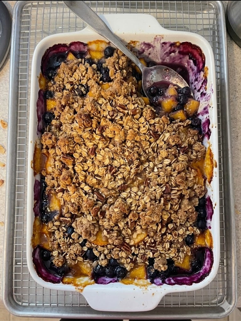 Blueberry-Peach Crisp - Family Serving