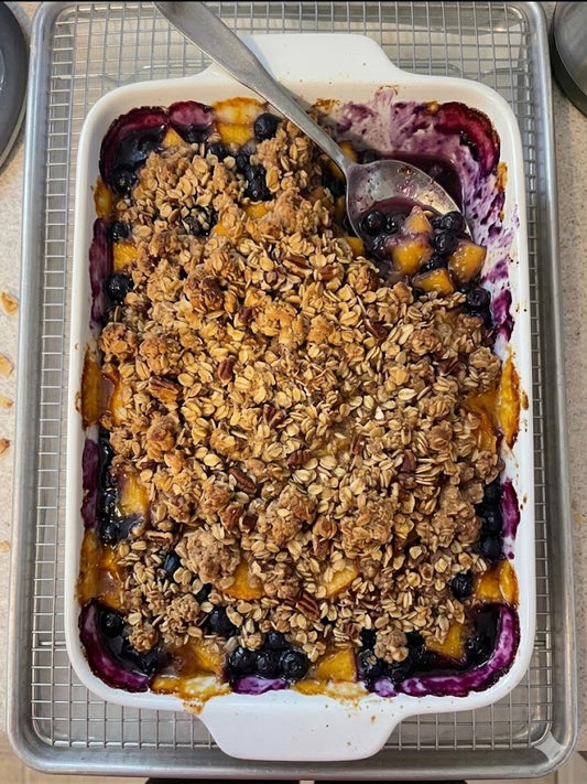Blueberry-Peach Crisp - Family Serving