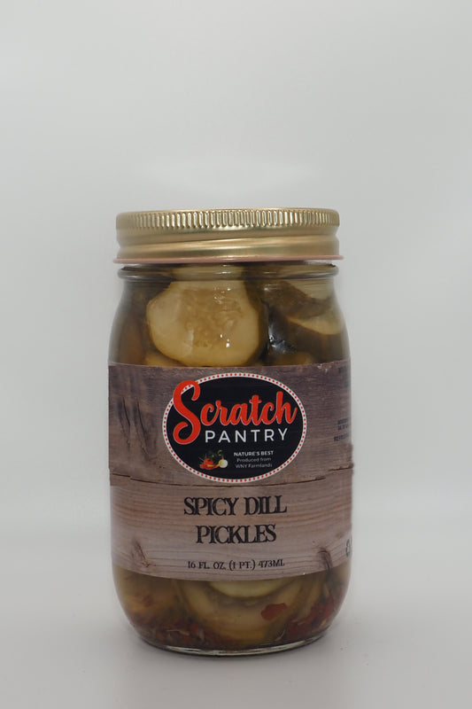 Spicy Dill Pickles  16 Oz.