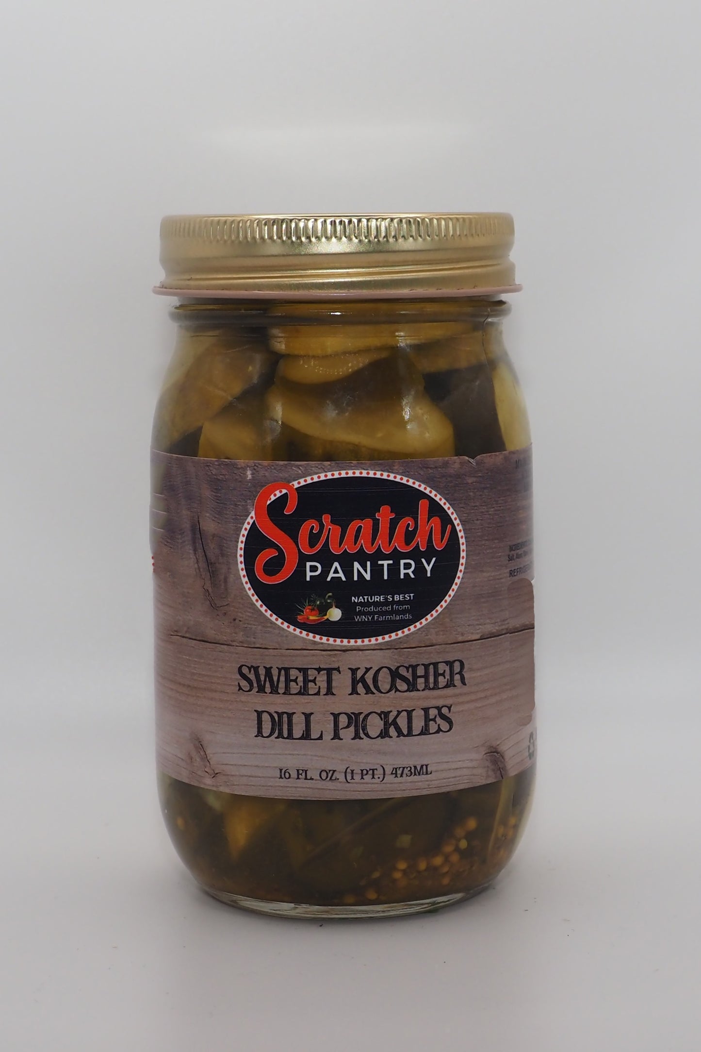 Sweet Kosher Dill Pickles  16 Oz.